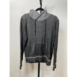 TRUTH SUBSTANCE Sweater Hoodie Black Grey Men's S Thick Knit Cotton High Neck